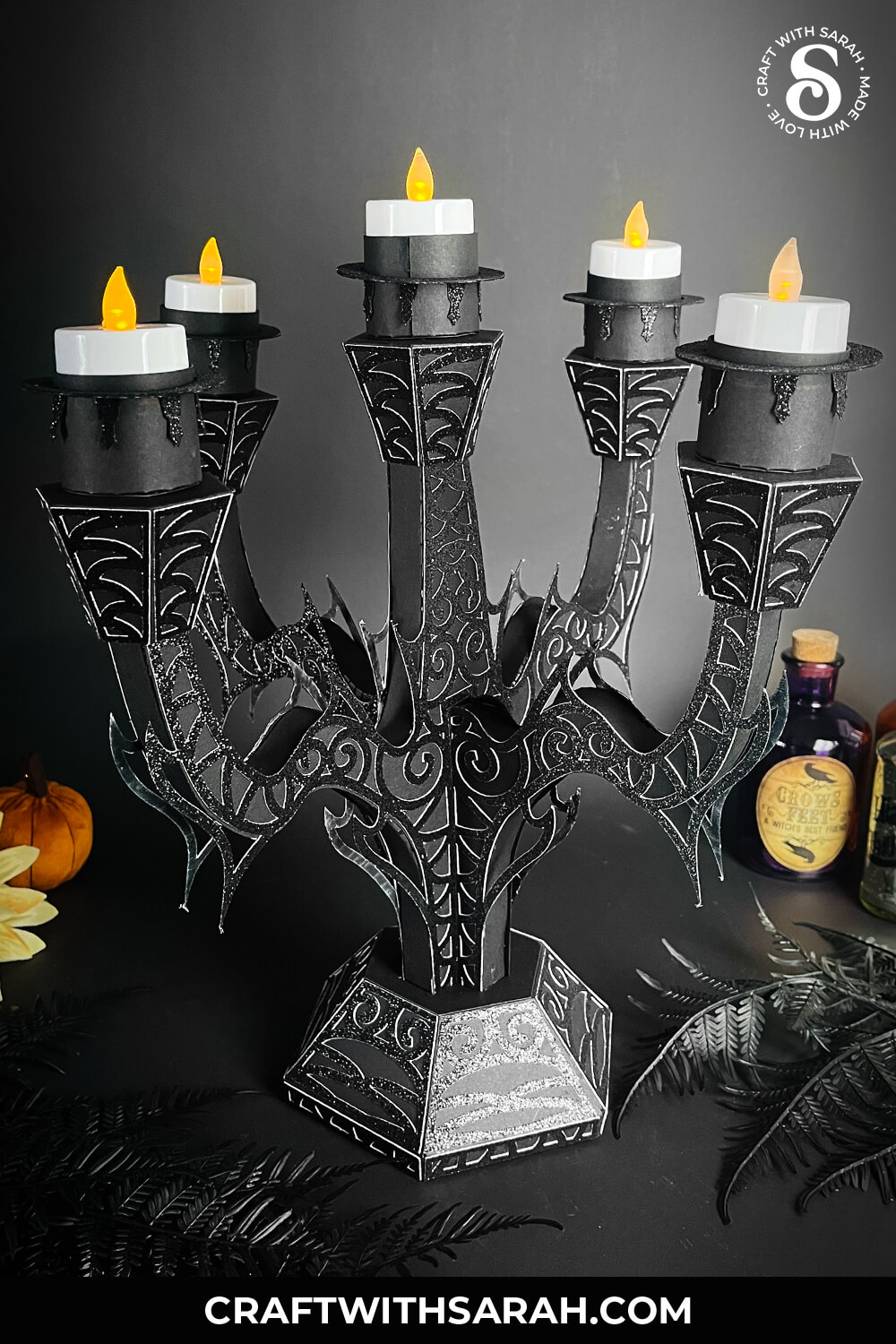 3D Candelabra SVG for Cricut from Craft with Sarah