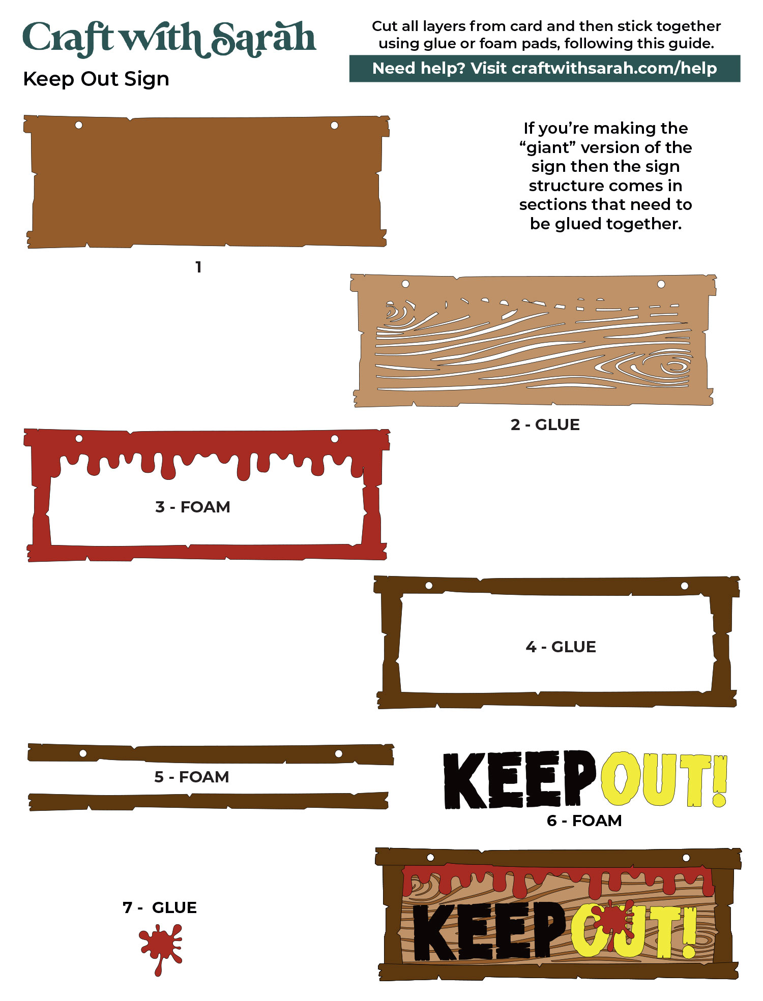 Keep Out Sign assembly guide instructions