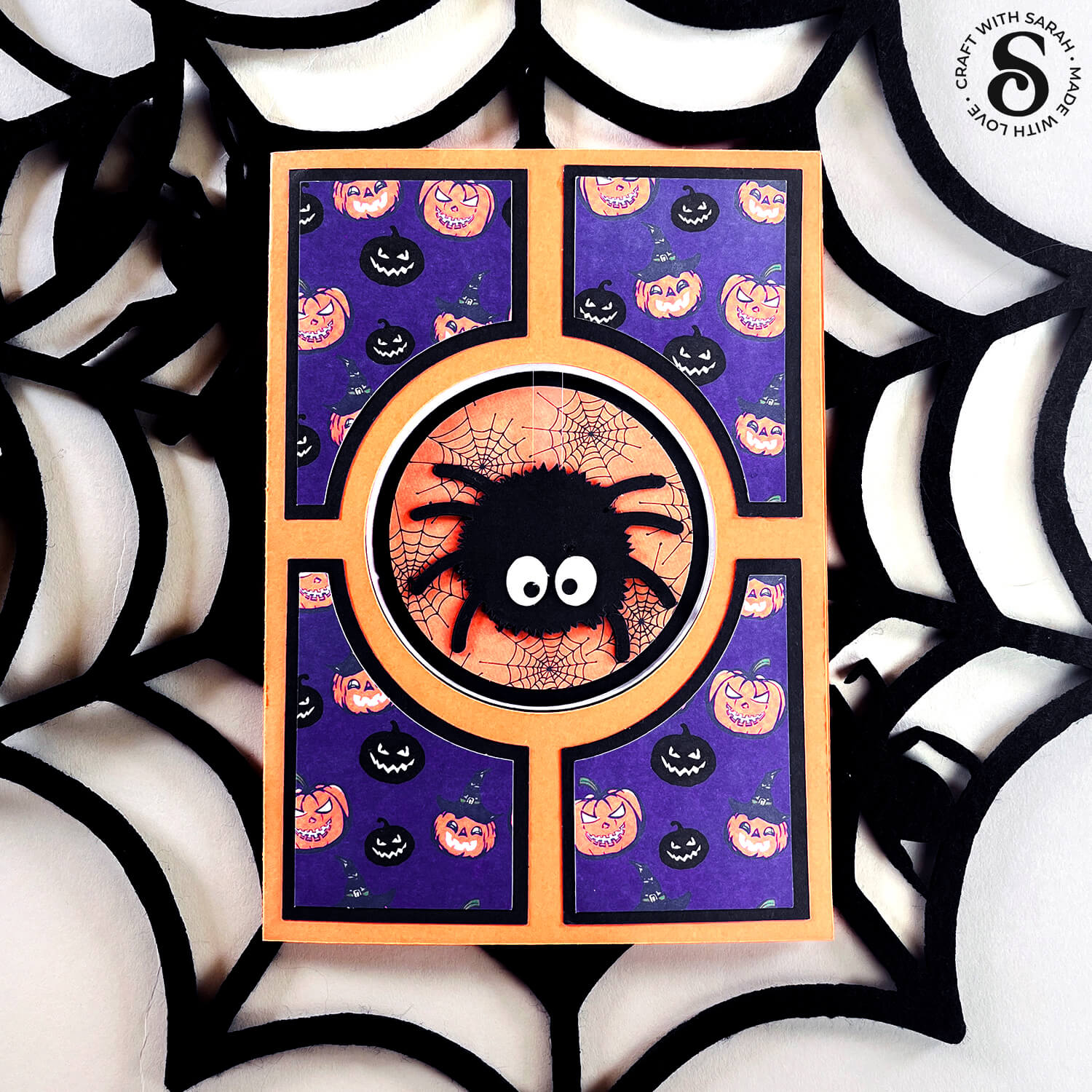 Start card making for Halloween with this quick and easy spider craft