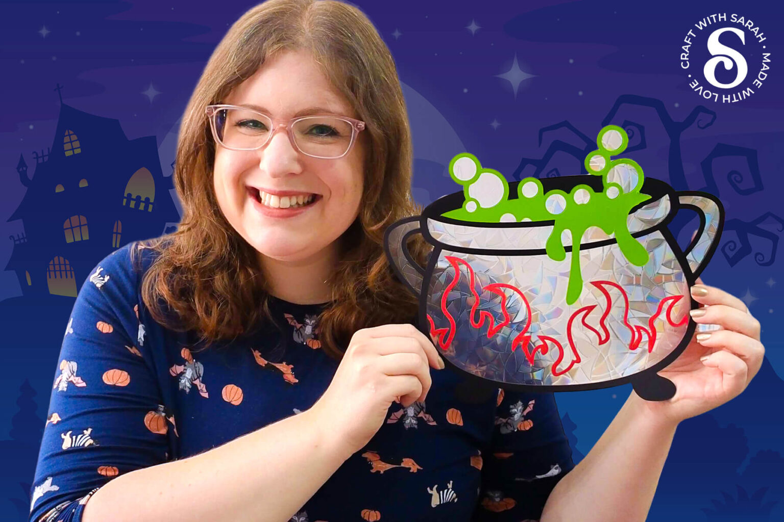 Window Cling Cauldron 👻 HCC 2025 - Craft with Sarah