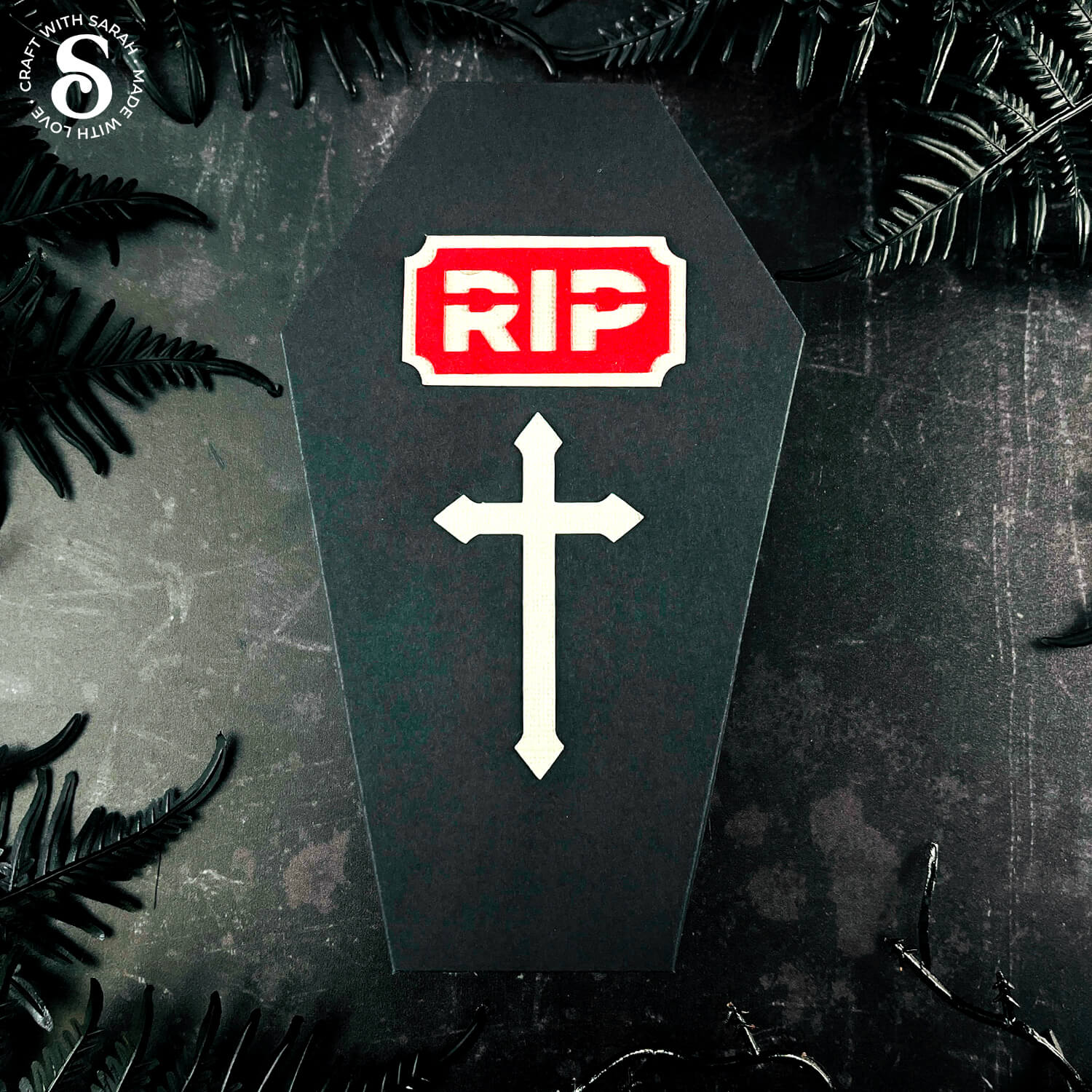 Coffin paper craft treat box template