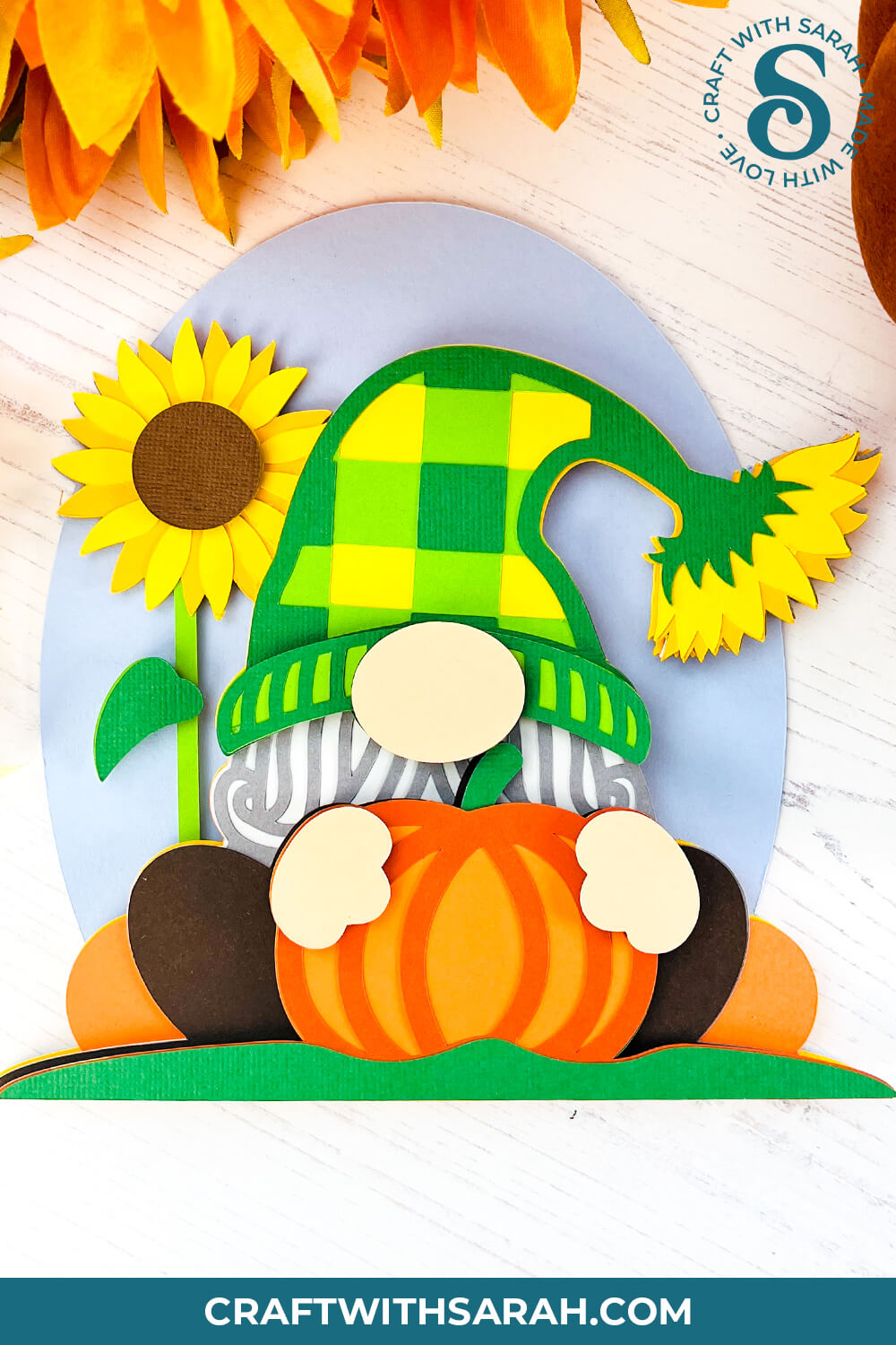 Male fall gnome SVG by Craft with Sarah