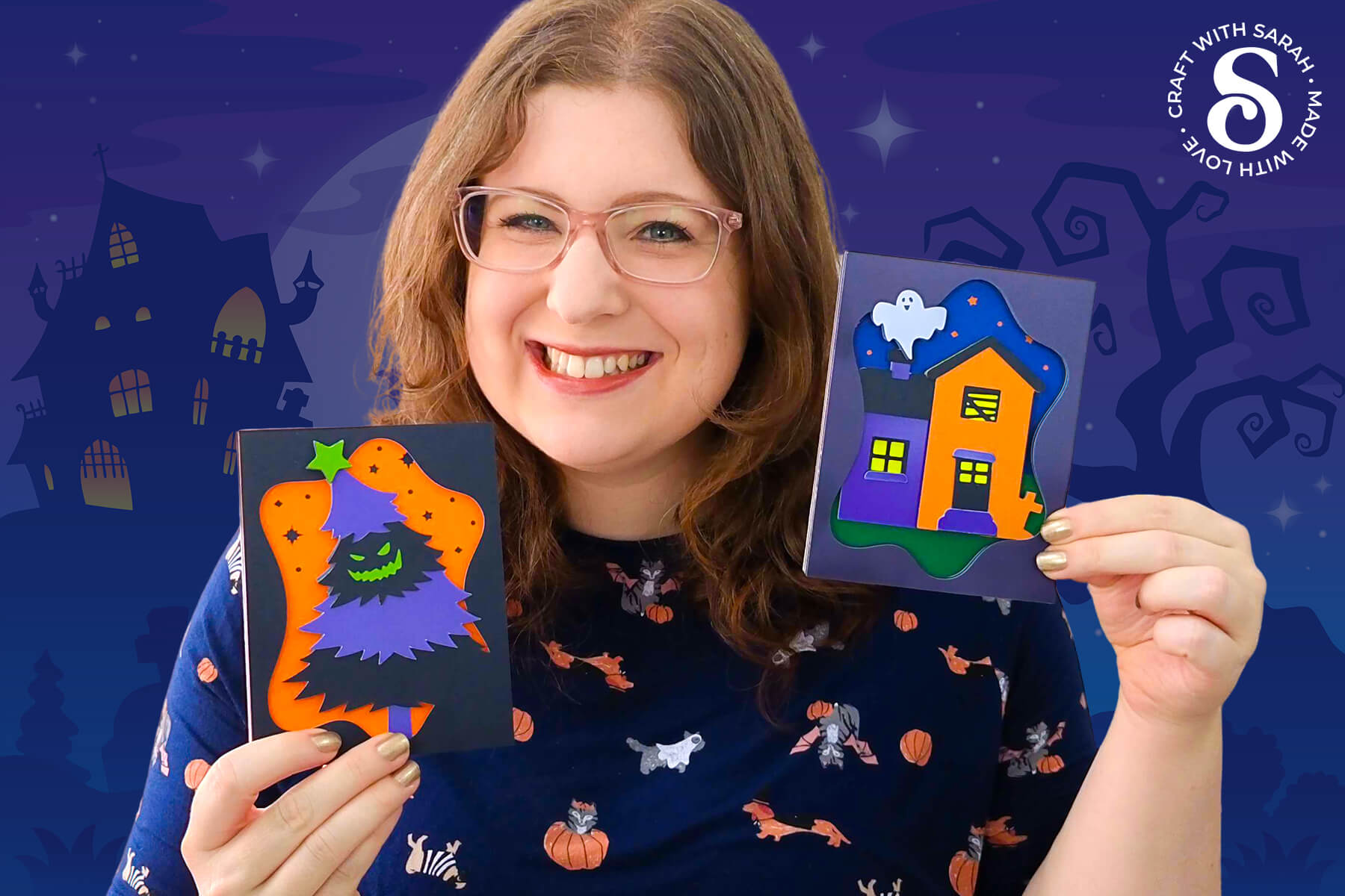 Halloween A2 cards from Craft with Sarah
