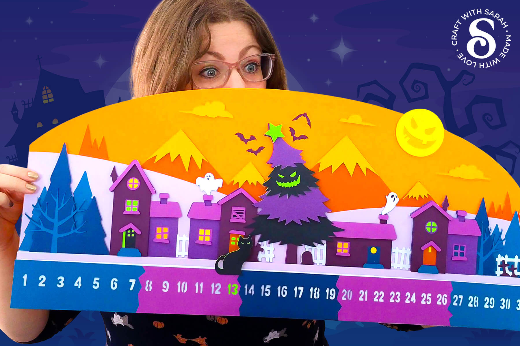 Halloween Countdown Calendar Cricut Project by Craft with Sarah