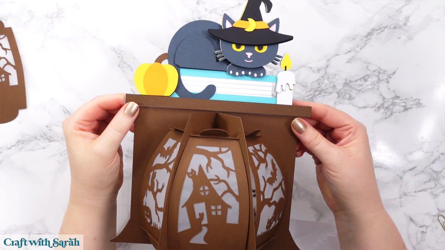 Halloween lantern craft tutorial 34