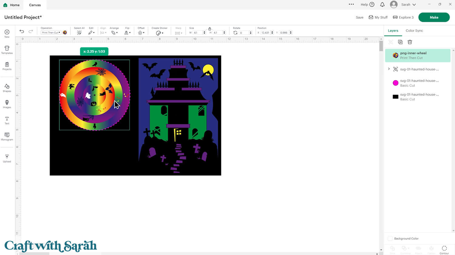 Haunted house interactive card 15