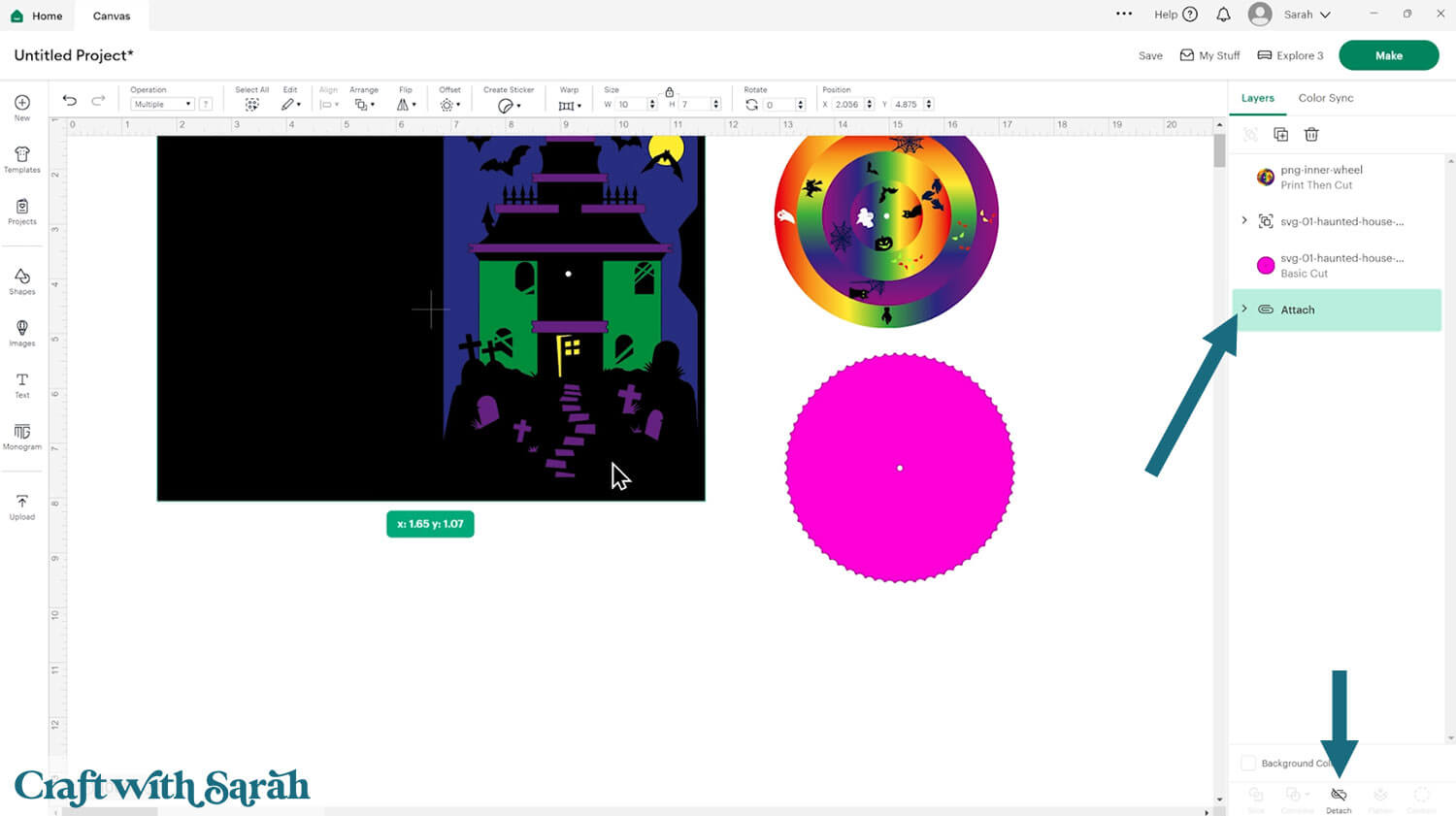 Haunted house interactive card 18