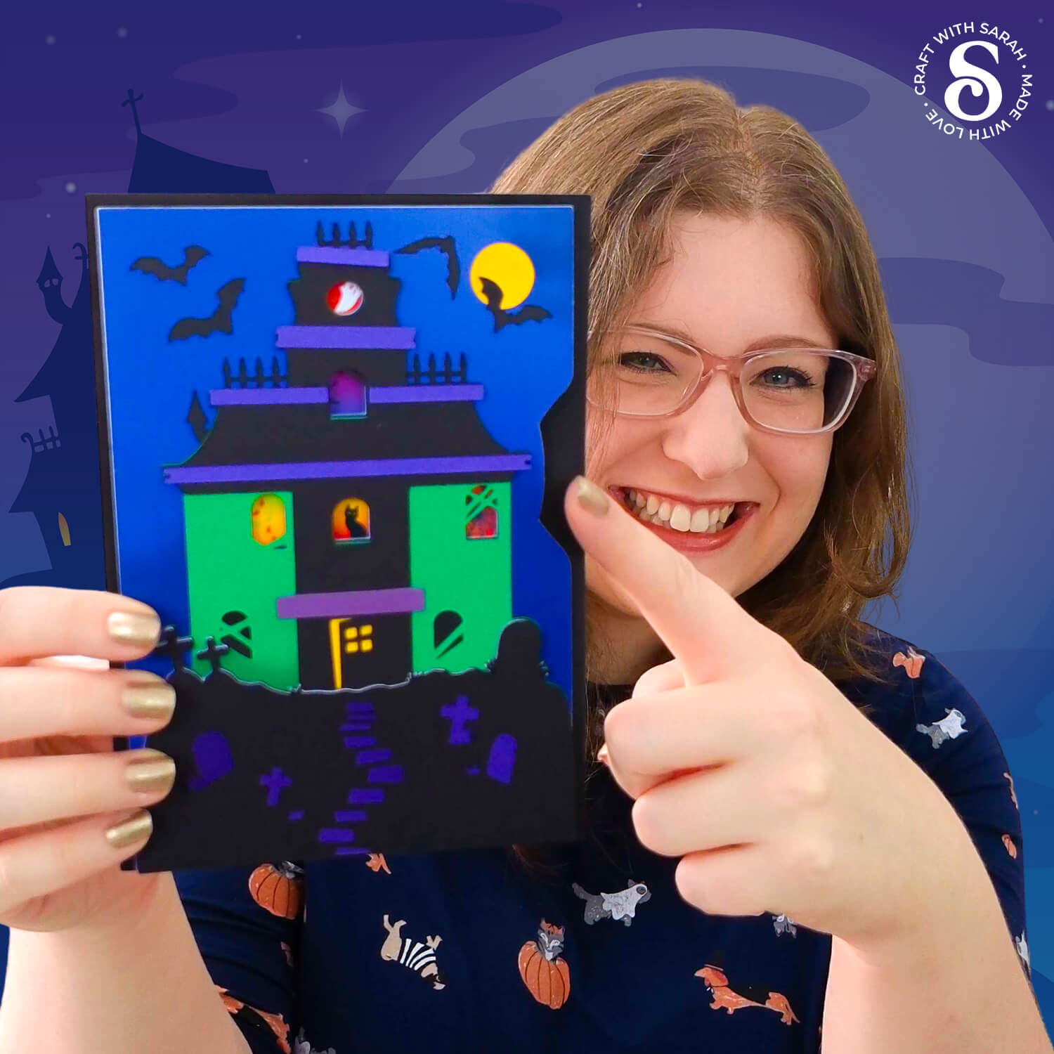 Interactive card for Halloween