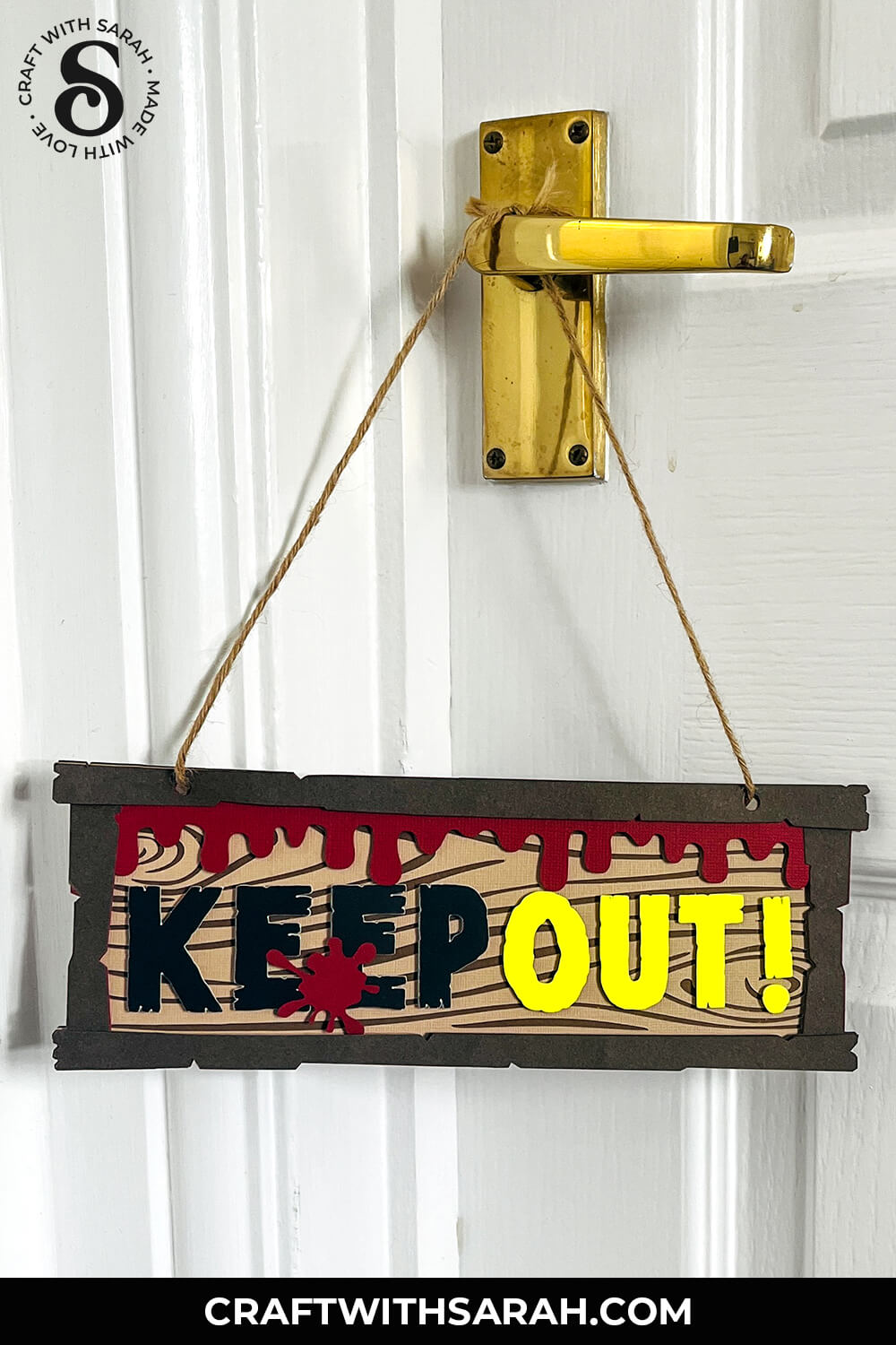 Keep Out! Sign for Halloween by Craft with Sarah