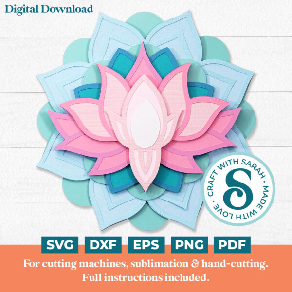 Lotus Flower Mandala SVG