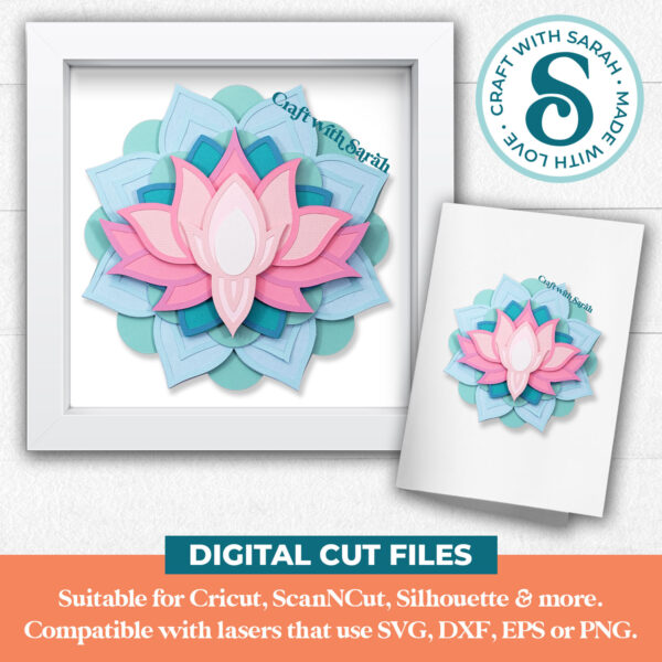 Lotus Flower Mandala SVG - Image 3