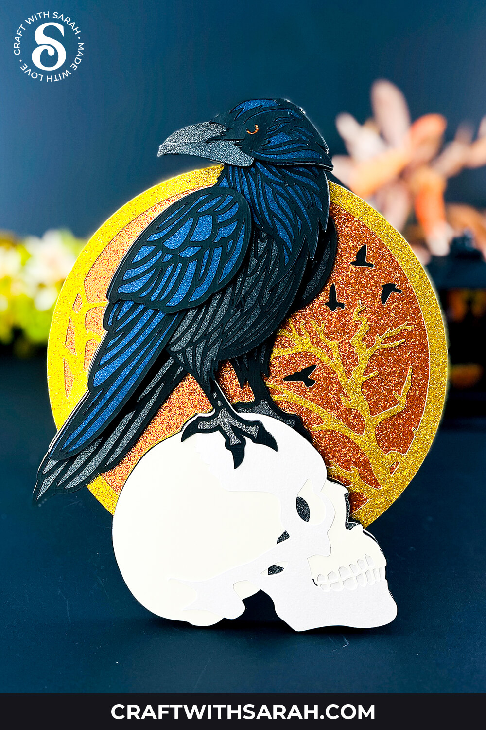 Raven and skull SVG by Craft with Sarah