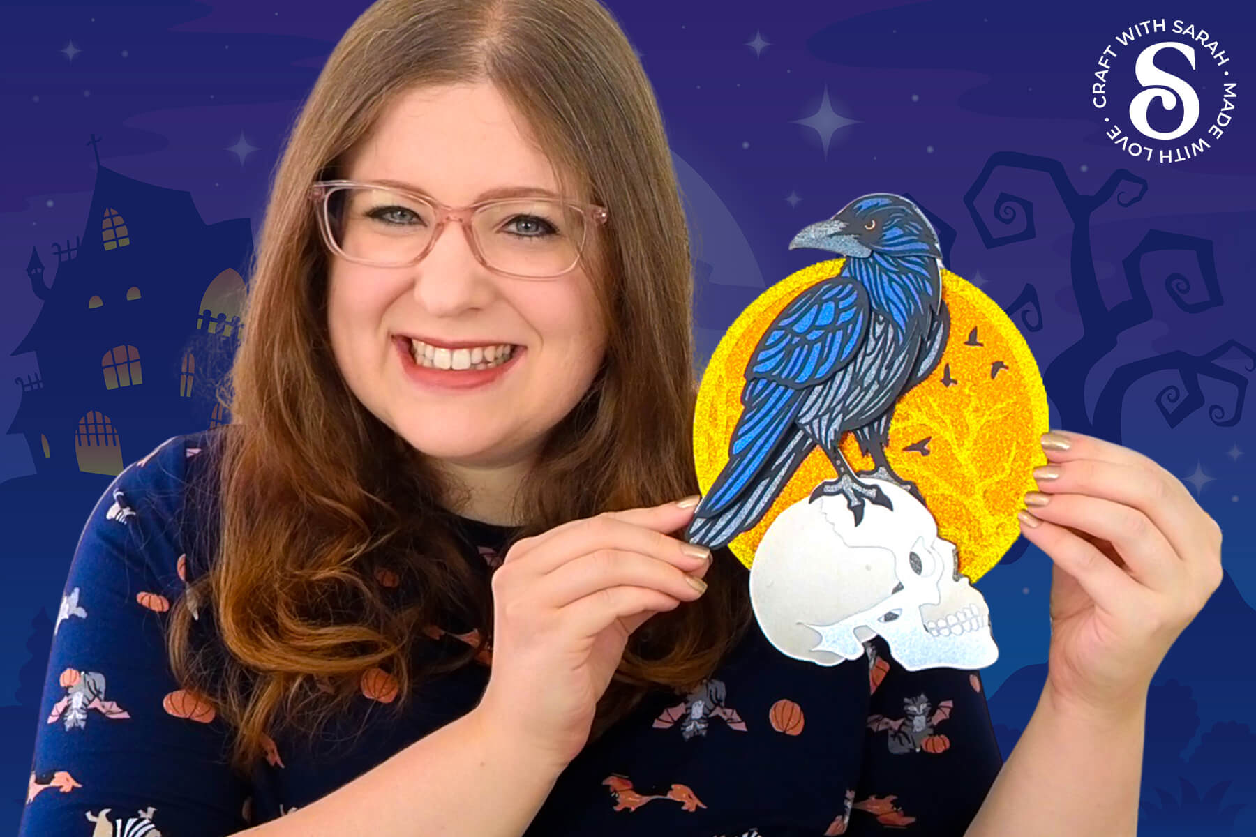 Gothic Halloween Raven SVG from Craft with Sarah