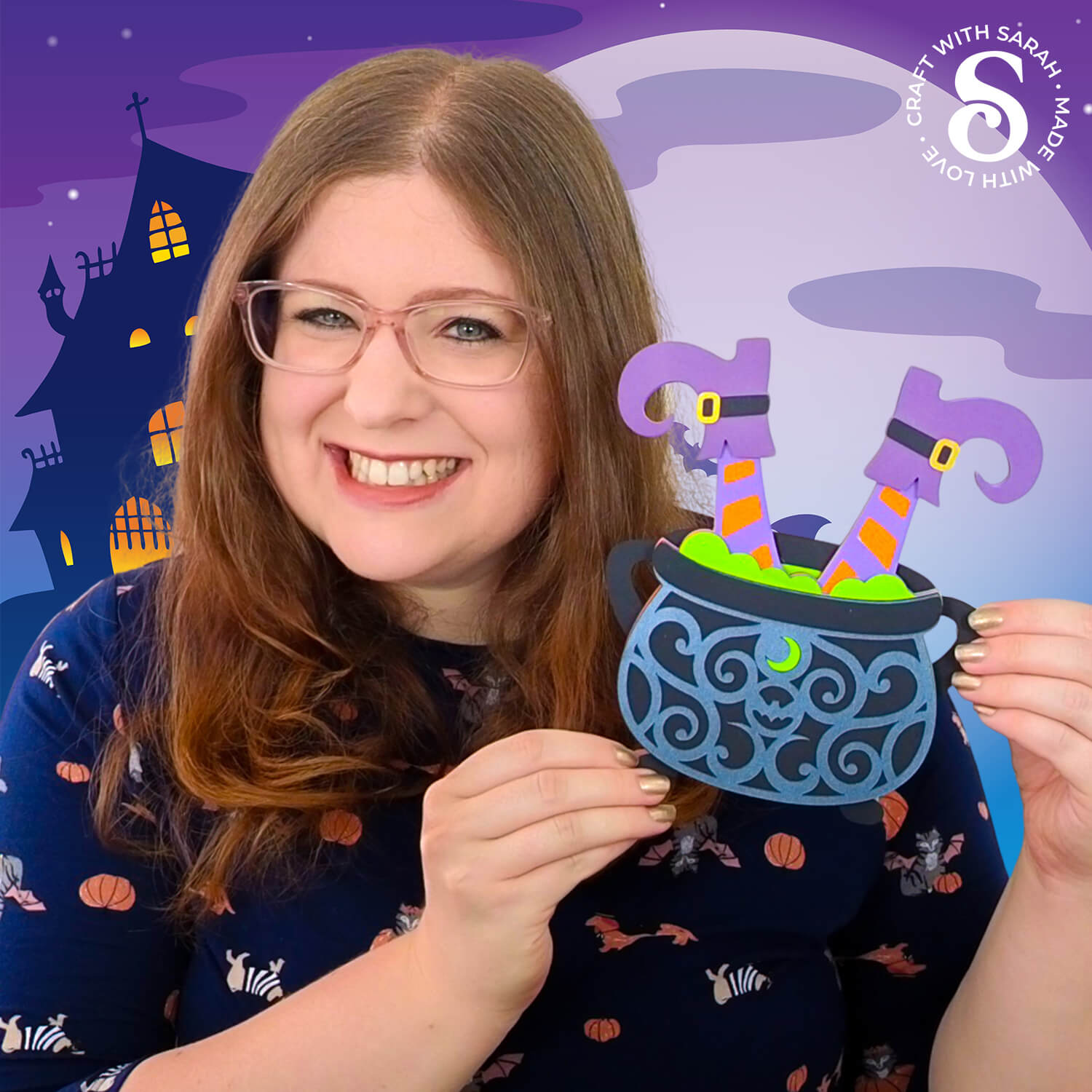 Simple witch craft made from cardstock