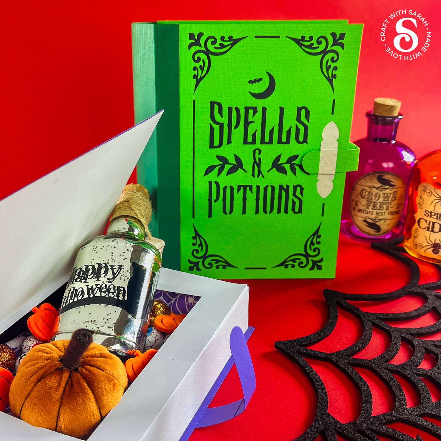 Spellbook cover that's also a Halloween box!