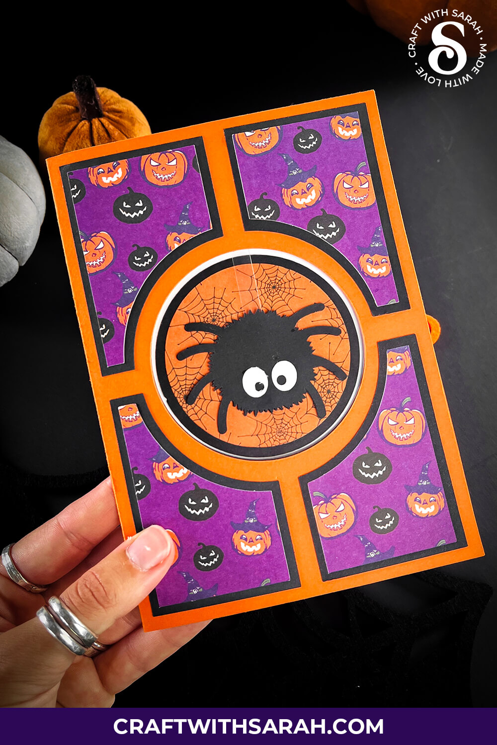 Spider paper craft template for Halloween