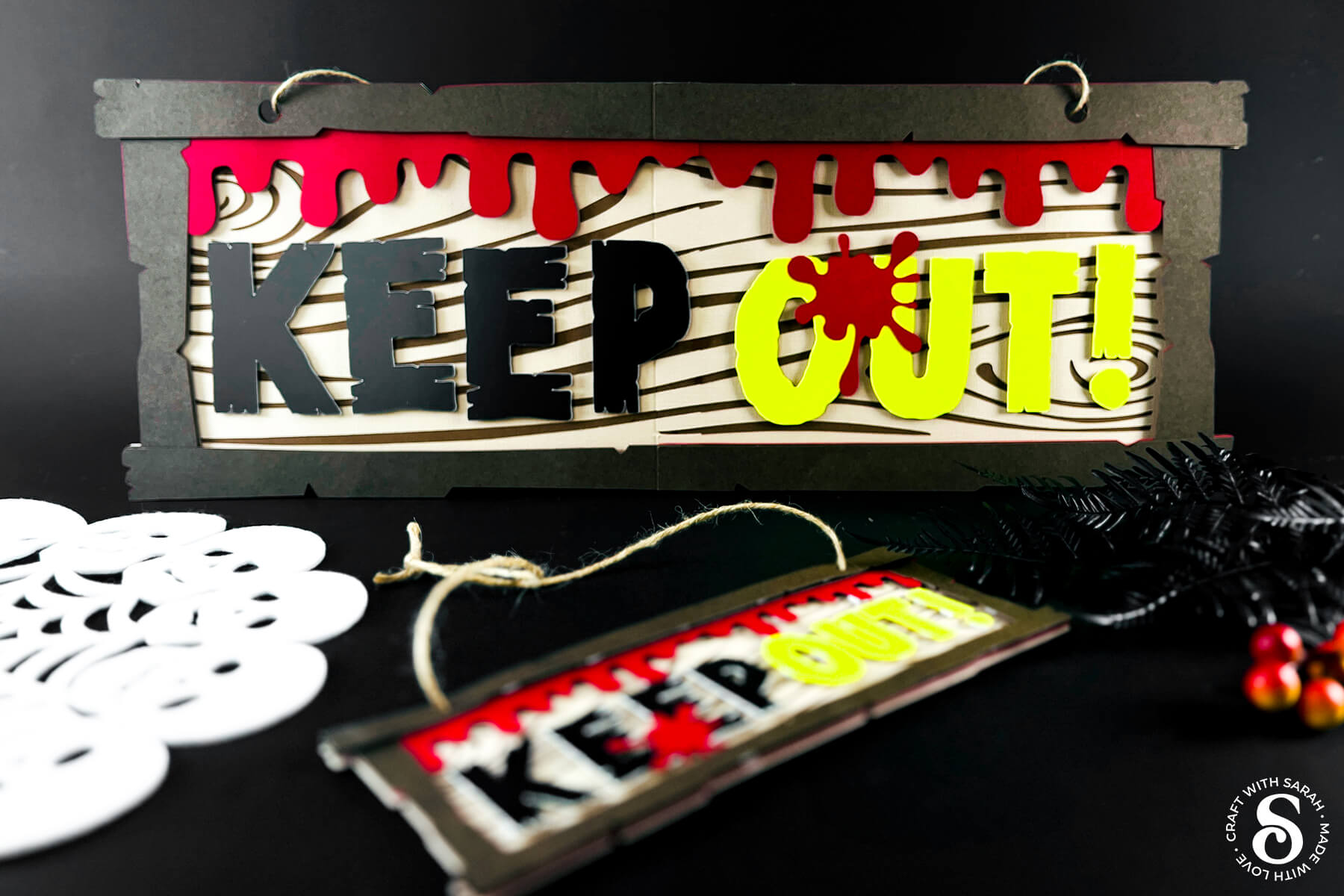 Stay away sign for Halloween