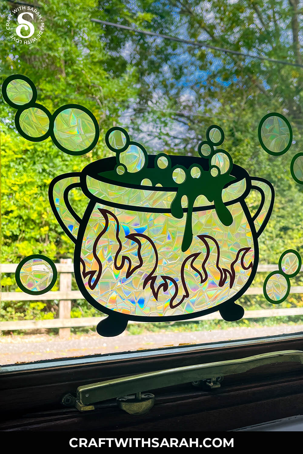 Witch Cauldron DIY Window Decorations from Craft with Sarah
