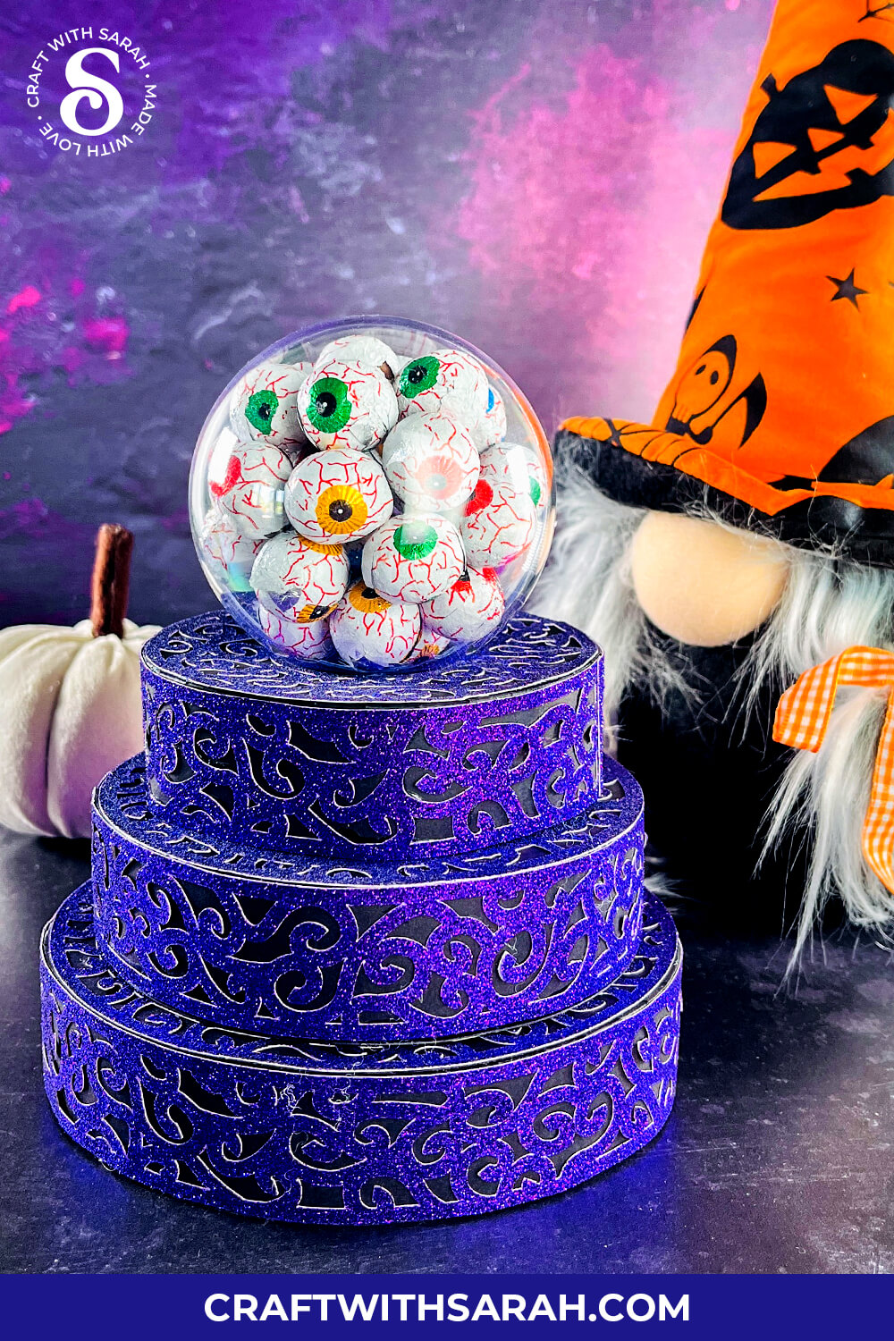 Witch crystal ball treat holder