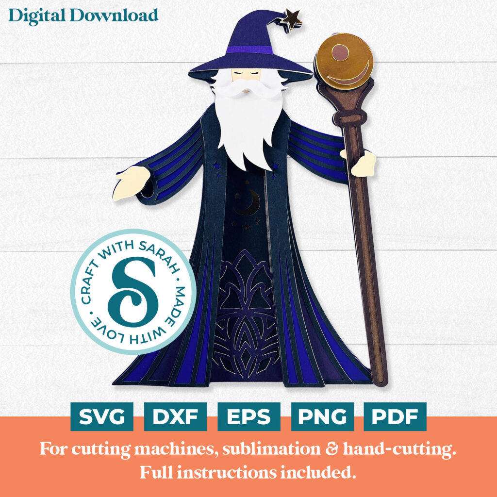 Small Wizardcraft Wizard SVG - Craft with Sarah