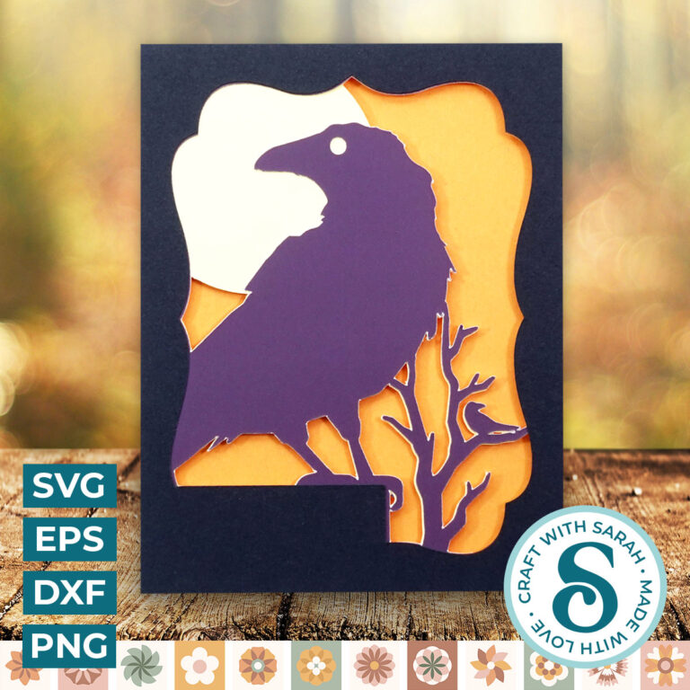 Raven A2 Card - Craft with Sarah