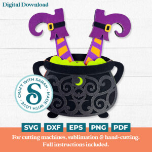 Witch Legs in Cauldron SVG