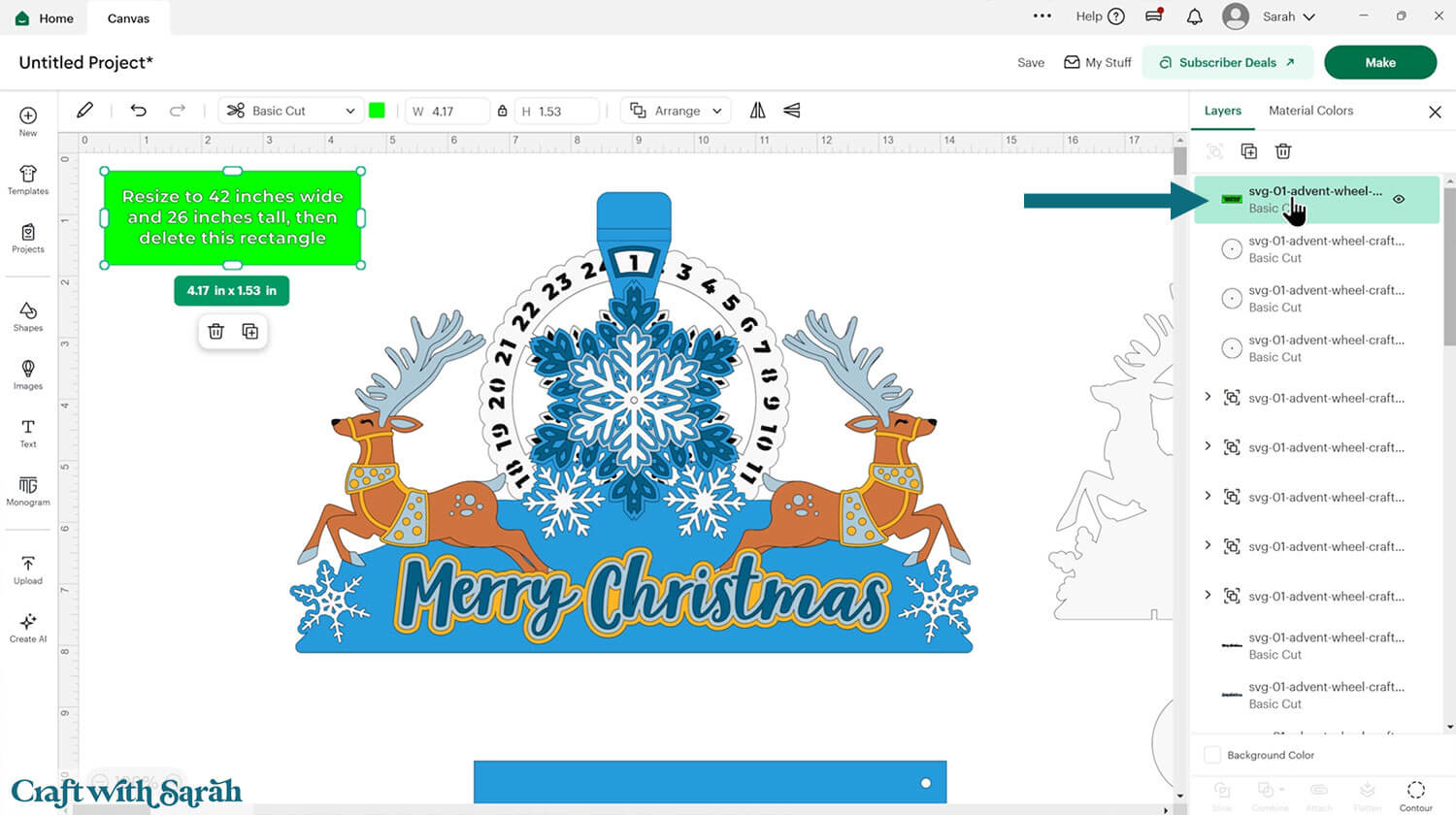 Advent calendar wheel part 3