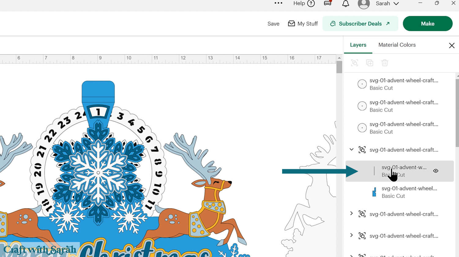 Advent calendar wheel part 4