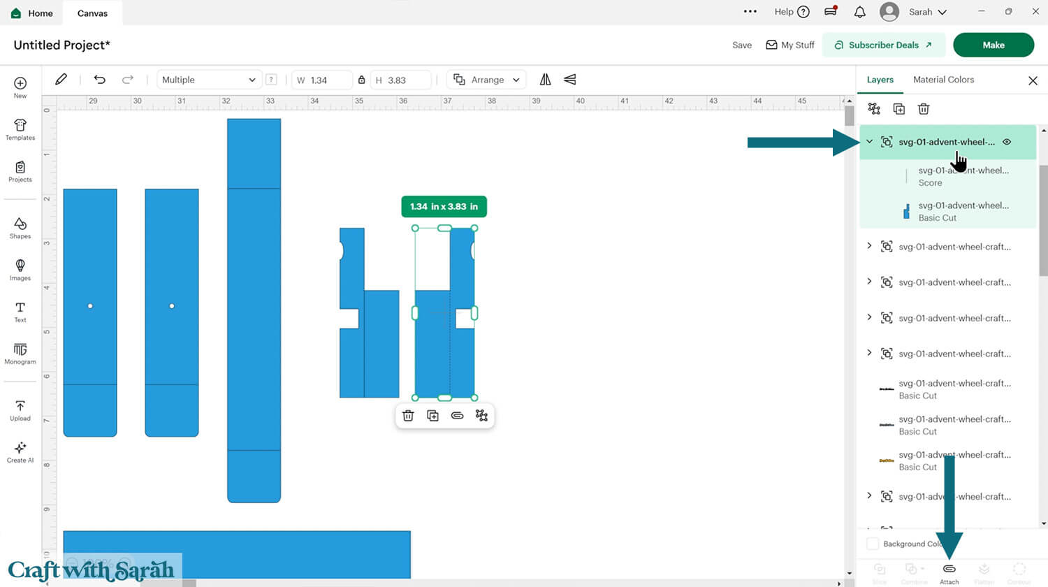 Advent calendar wheel part 6