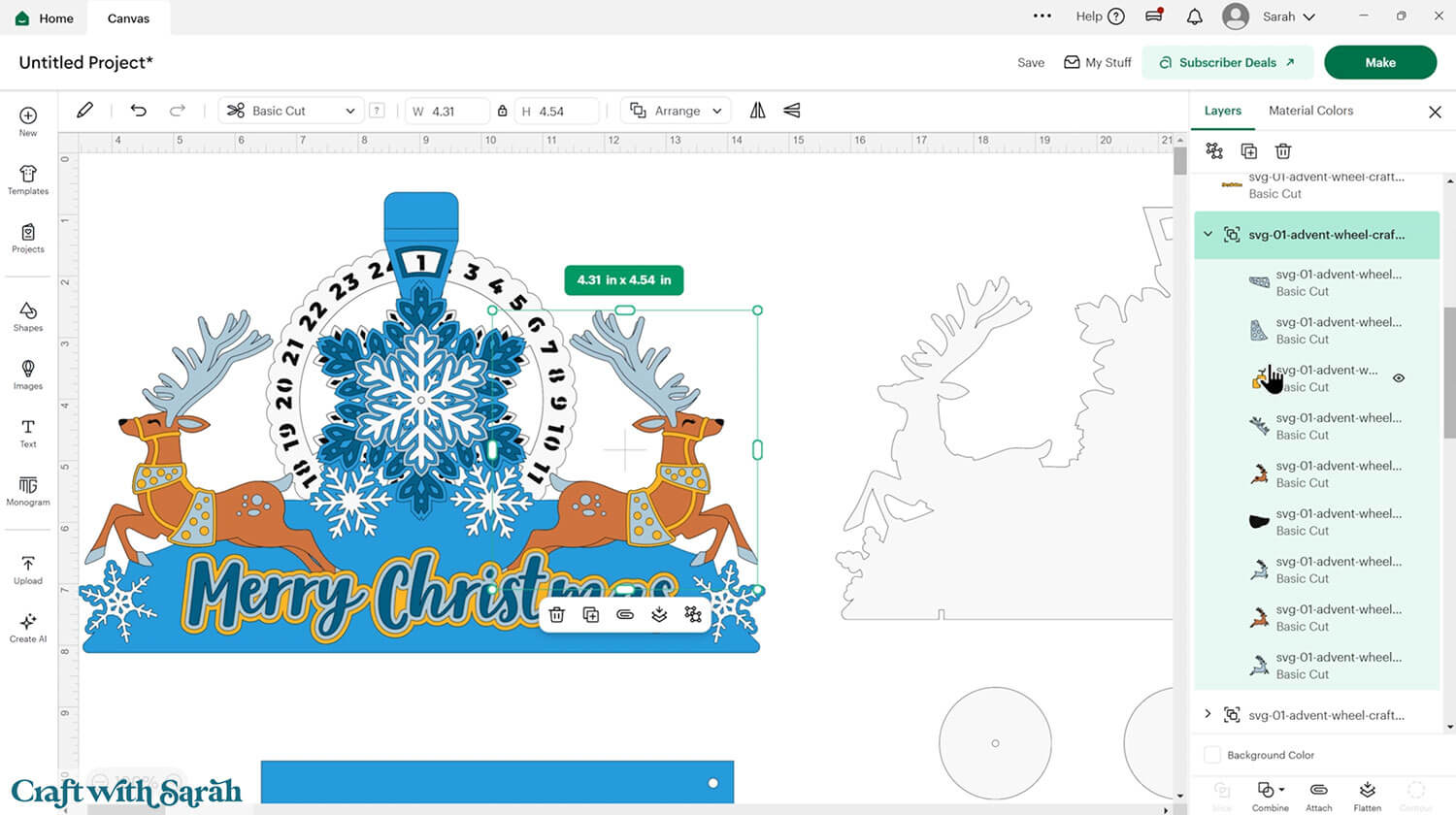 Advent calendar wheel part 7
