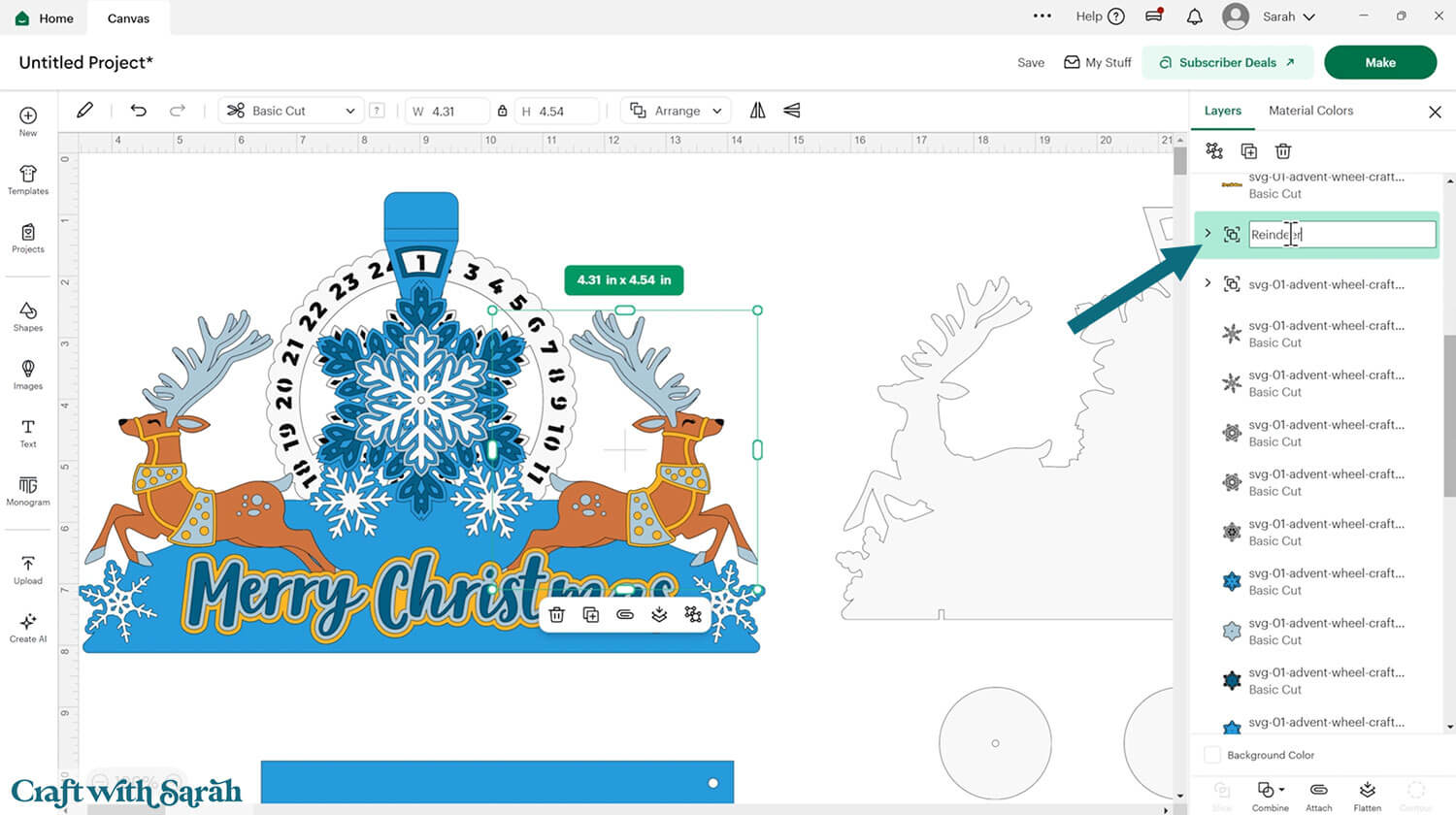 Advent calendar wheel part 8