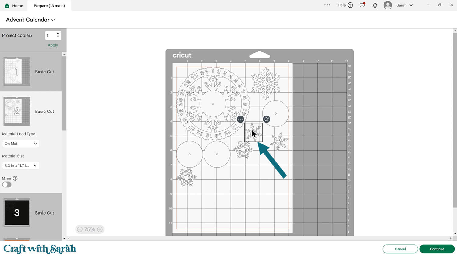 Advent calendar wheel part 11