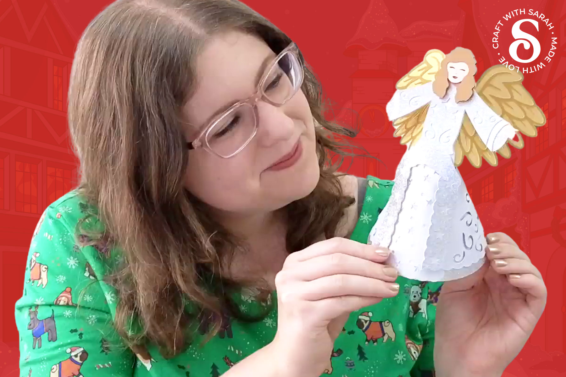 Angel Christmas tree topper by Craft with Sarah