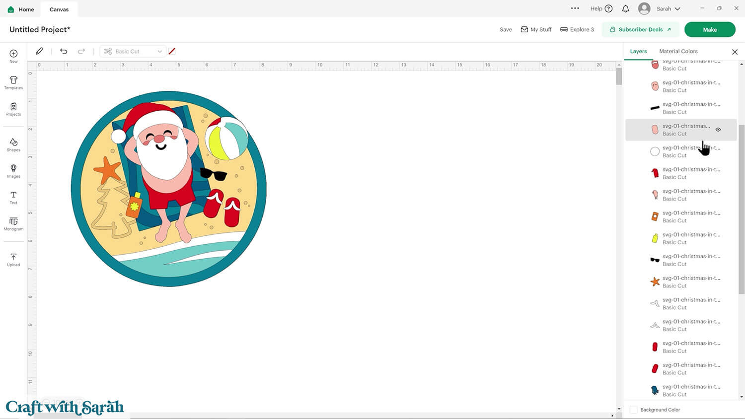 Beach Santa craft part 1