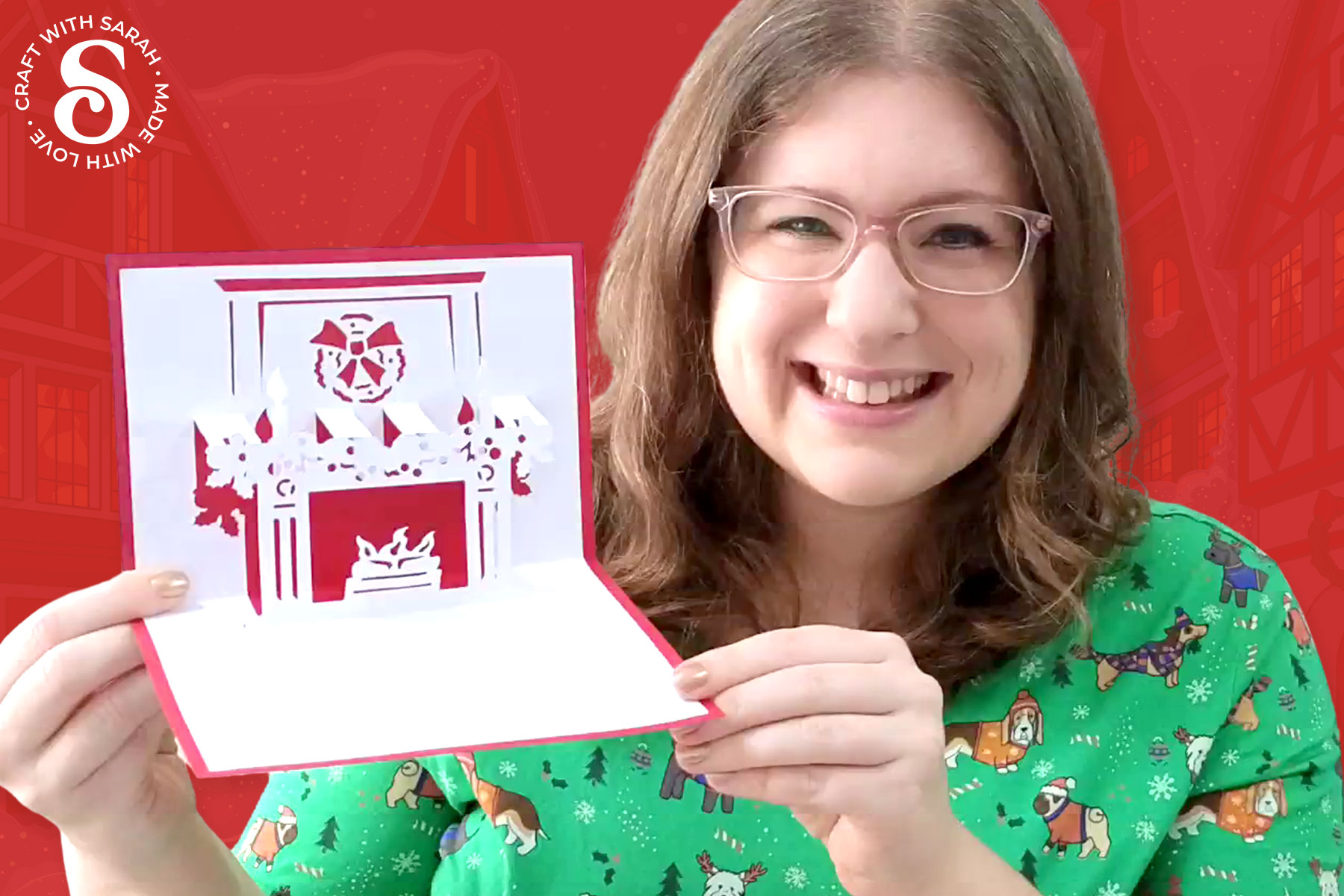 Christmas kirigami card from Craft with Sarah