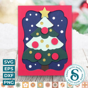 Cute Christmas Tree A2 Card