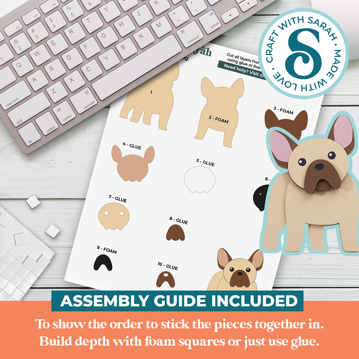 French Bulldog SVG (Cute Animal Series) - Image 3