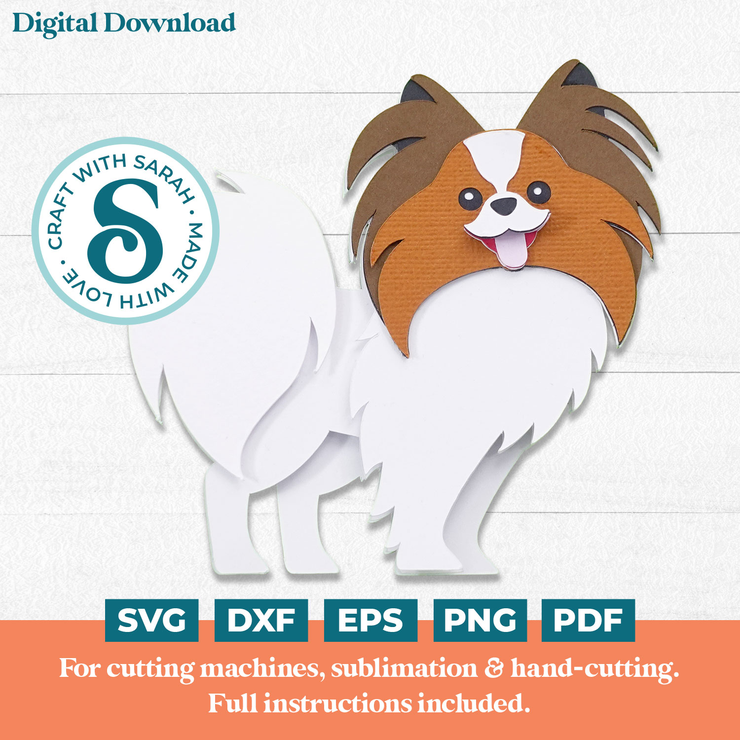 Papillon SVG (Cute Animal Series)