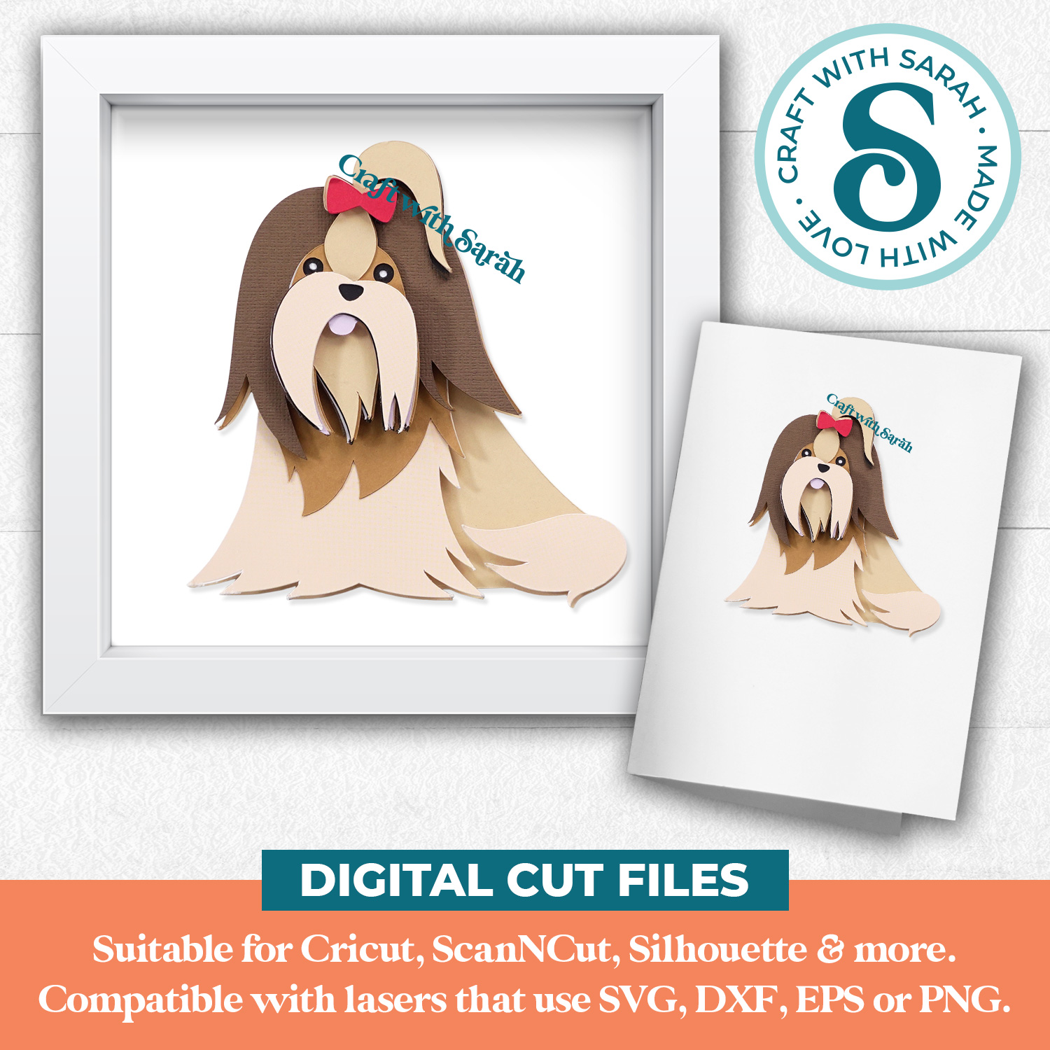 Shih Tzu with Bow SVG (Cute Animal Series) - Image 2