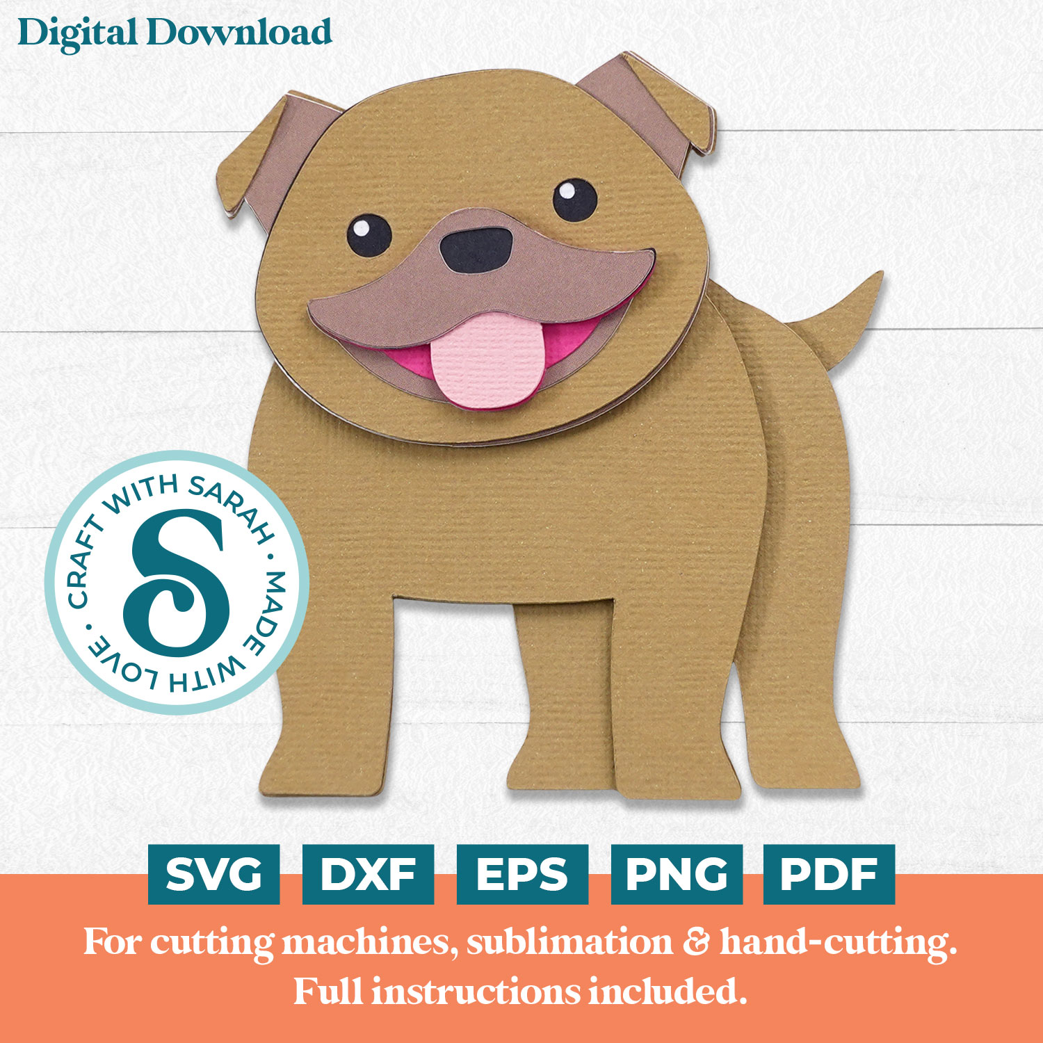 Staffie SVG (Cute Animal Series)