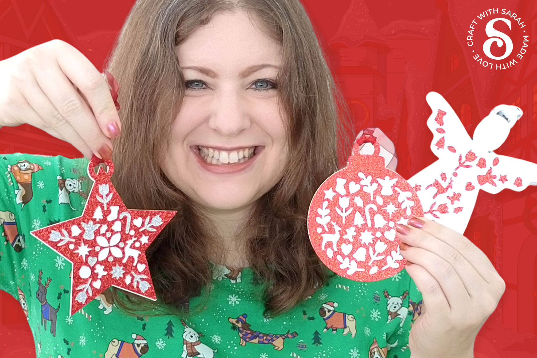 Folk art Christmas craft tutorial for tree decorations