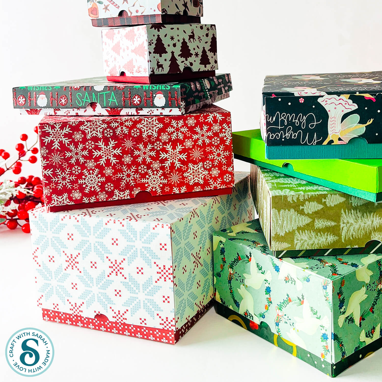 Gift box tutorial from Craft with Sarah