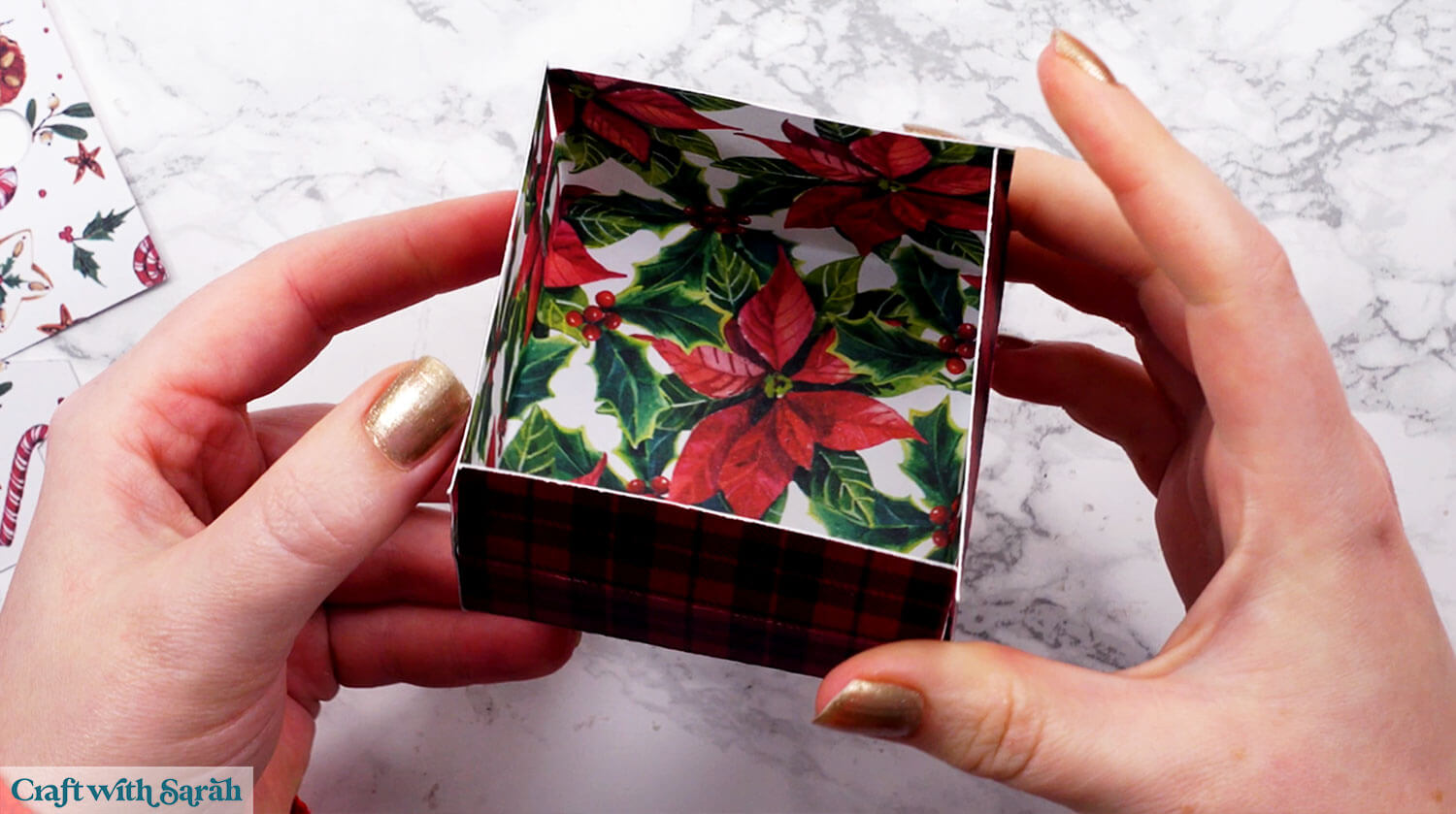 Gift box tutorial step 15