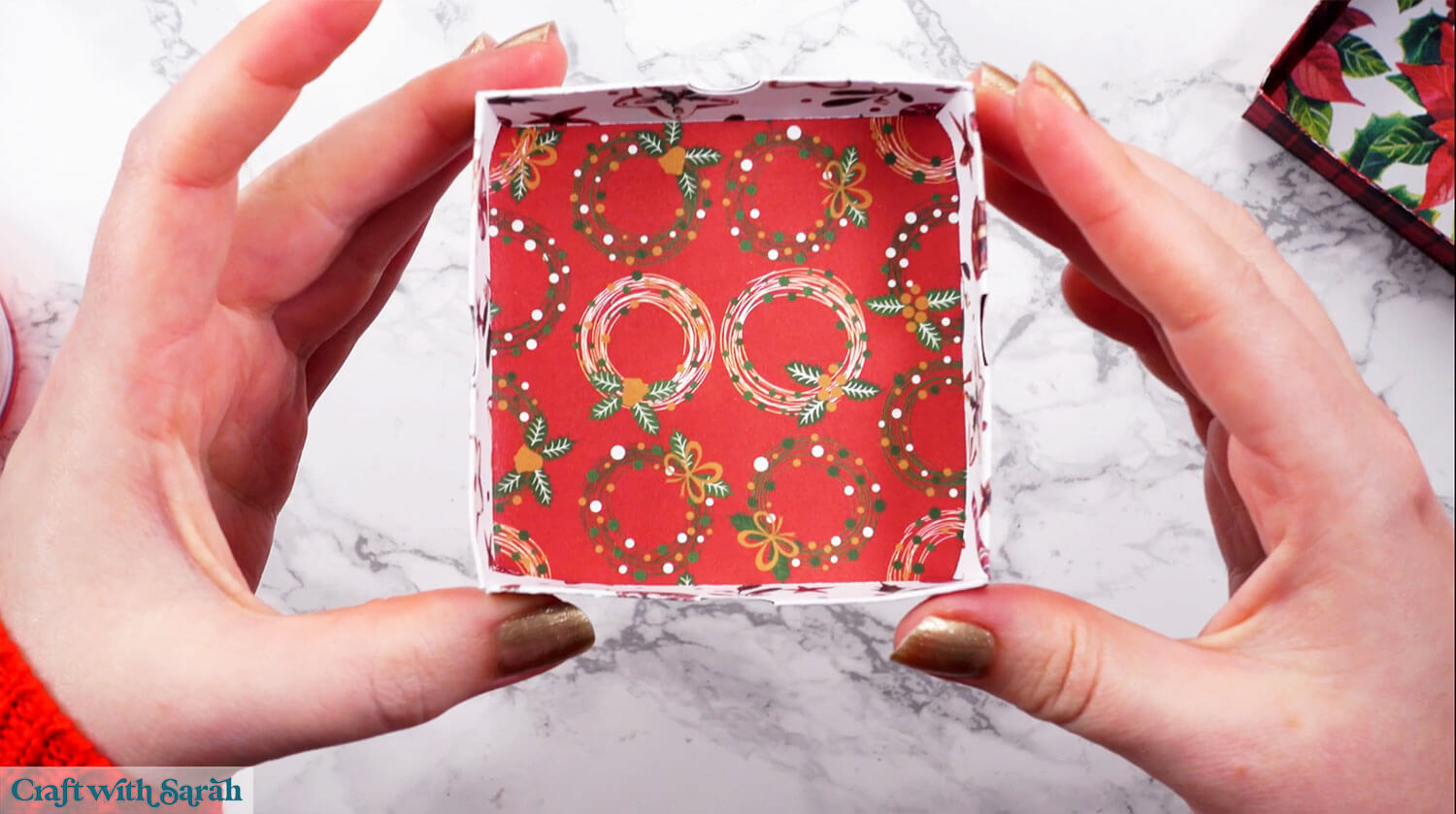 Gift box tutorial step 19