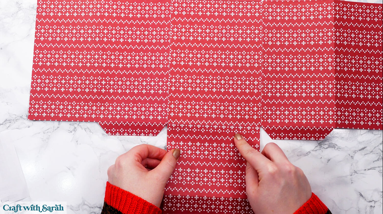 Gift box tutorial step 22