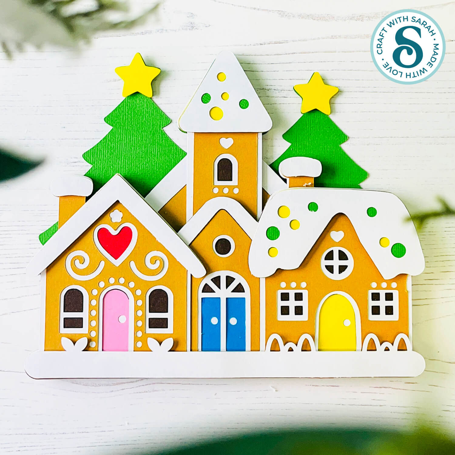 Gingerbread house craft project by Craft with Sarah