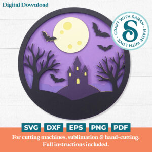 Haunted House Scene SVG