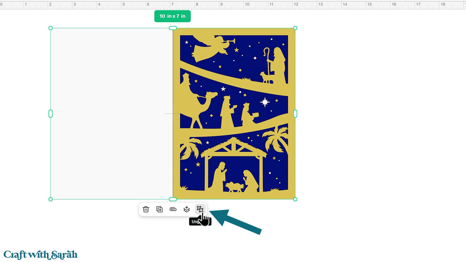 Nativity card step 3