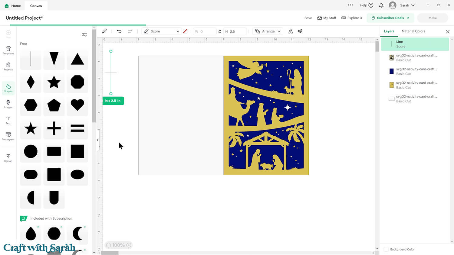 Nativity card step 4