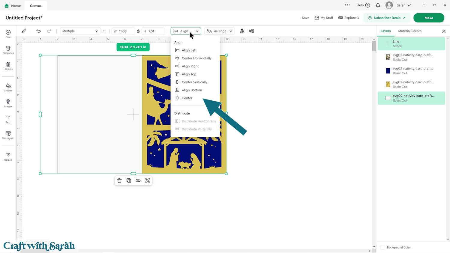 Nativity card step 5